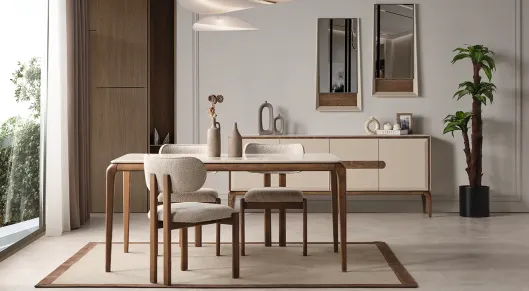 Product img 2, Aura Ahşap Ayaklı Modern Yemek Odası Takımı